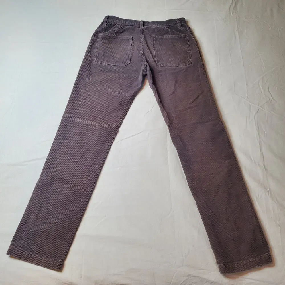 Taylor Stitch Men's Size 30X32 Straight Leg Corduroy Pant Taupe Gray